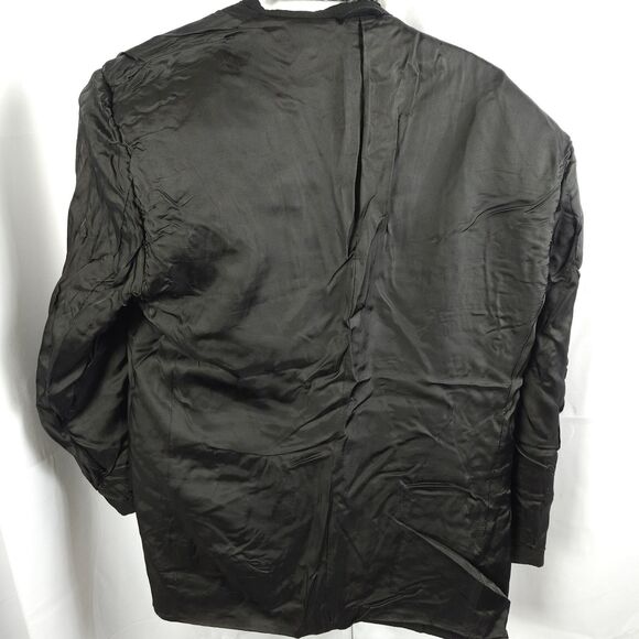 Hart Schaffner Marx Mens 46R Black Wool 3-Button Sports Coat Blazer - Picture 6 of 9